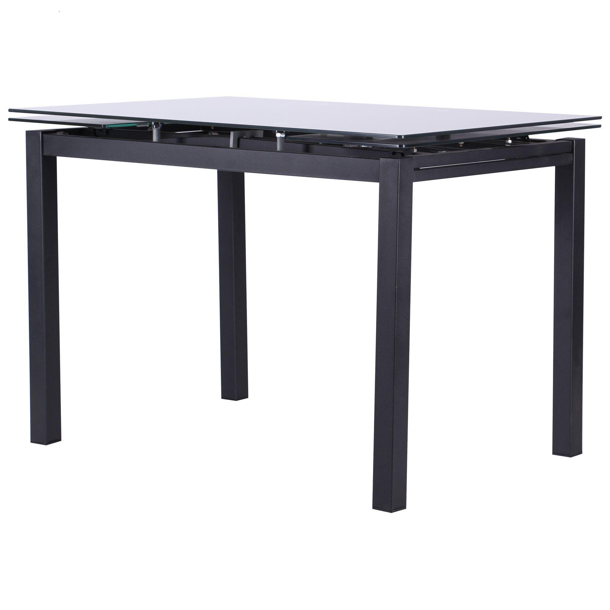 Стол обеденный AMF Holding Афины 1100+600х770х740 Черный/Антрацит - фото 6 Стол обеденный AMF Holding Афины 1100+600х770х740 Черный/Антрацит - фото 6