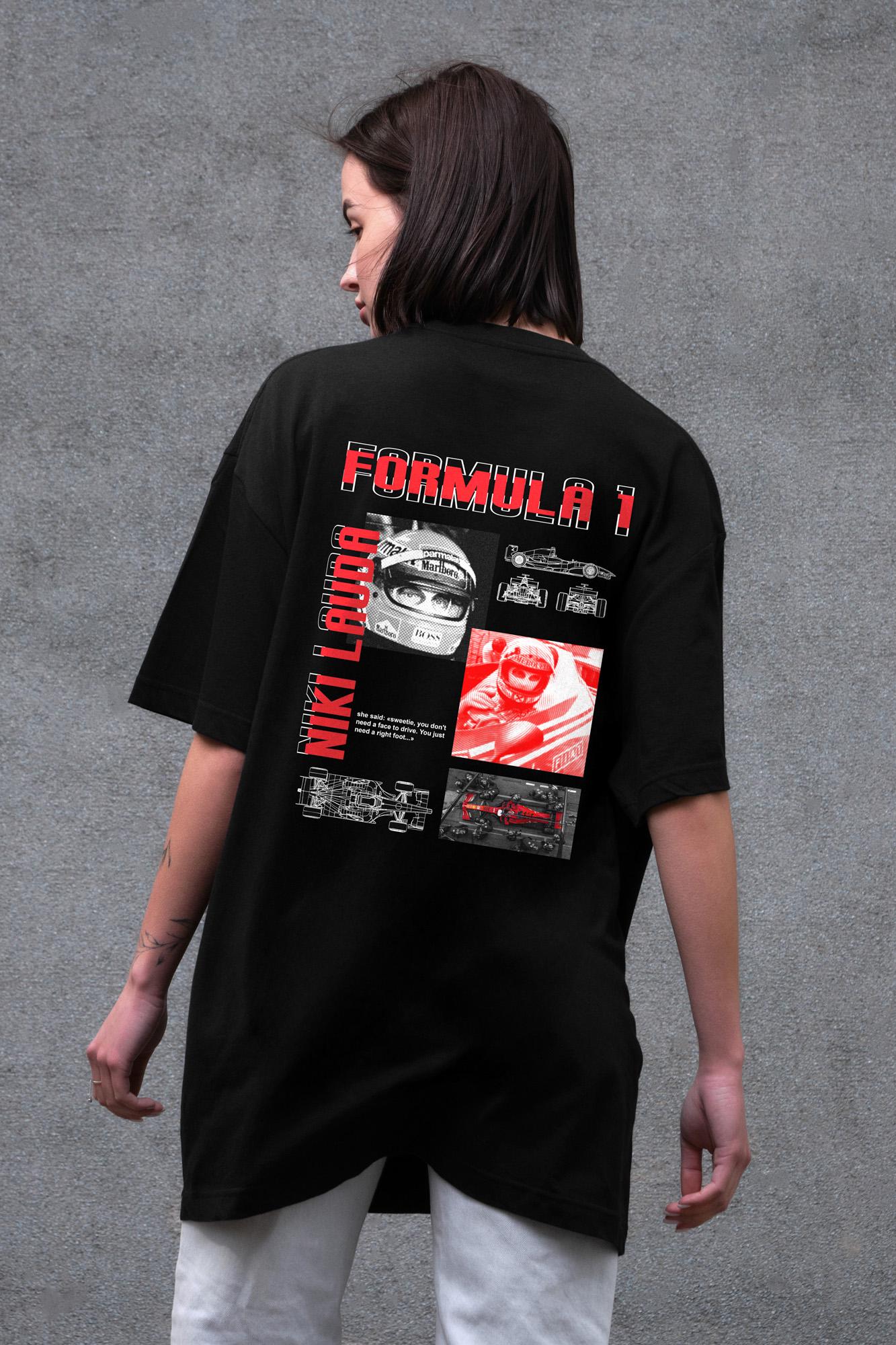Футболка женская Without с принтом Lauda оверсайз L/XL Black (L8049641) Футболка женская Without с принтом Lauda оверсайз L/XL Black (L8049641)