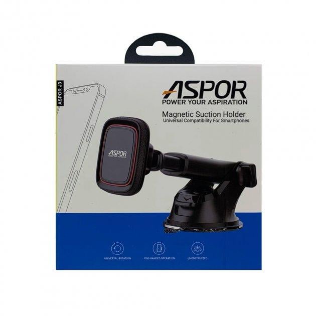 Автодержатель для телефона Aspor J3 магнитный Черный (1882117064) Автодержатель для телефона Aspor J3 магнитный Черный (1882117064)