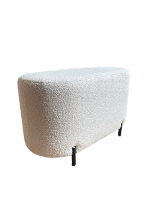 Пуф-банкетка Atlanta м'який/довгі ніжки Білий