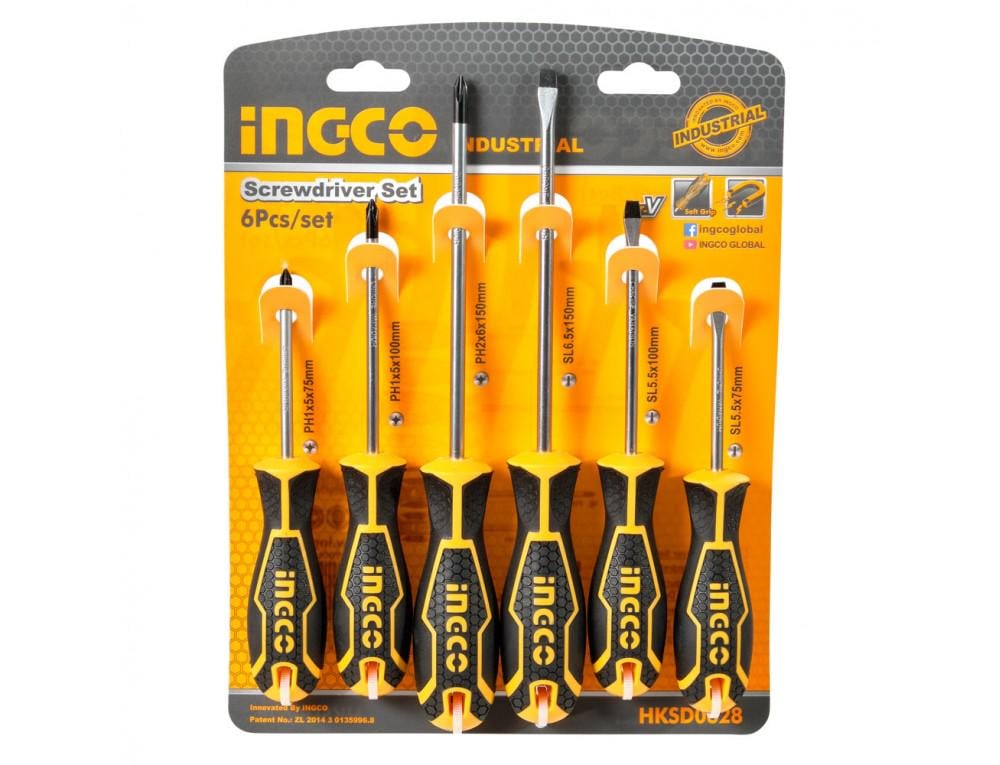 Набір викруток Ingco Industrial 6 шт. (12047473) Набір викруток Ingco Industrial 6 шт. (12047473)
