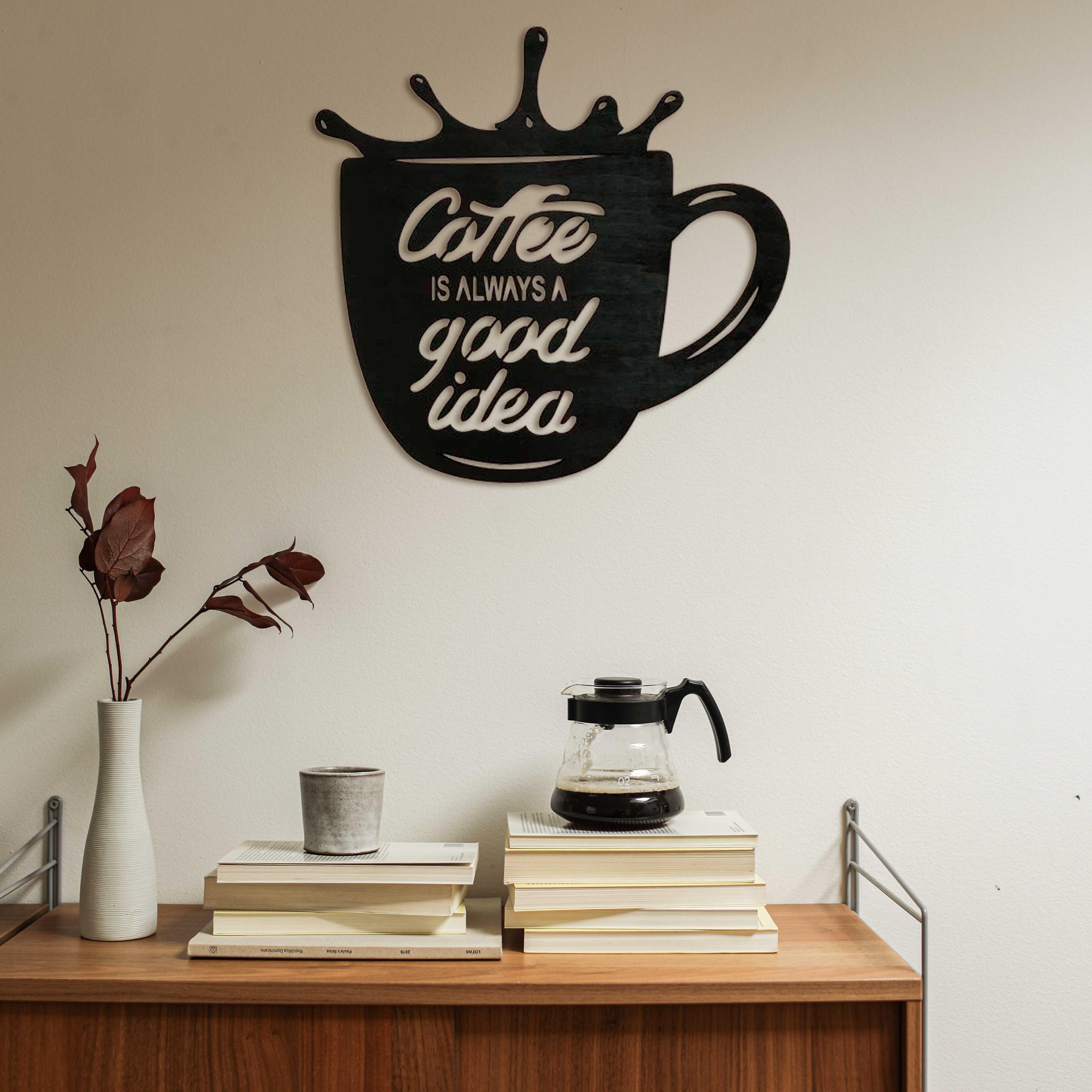 Декоративне панно Coffee good idea 70 см Чорний (01022-чор-70)