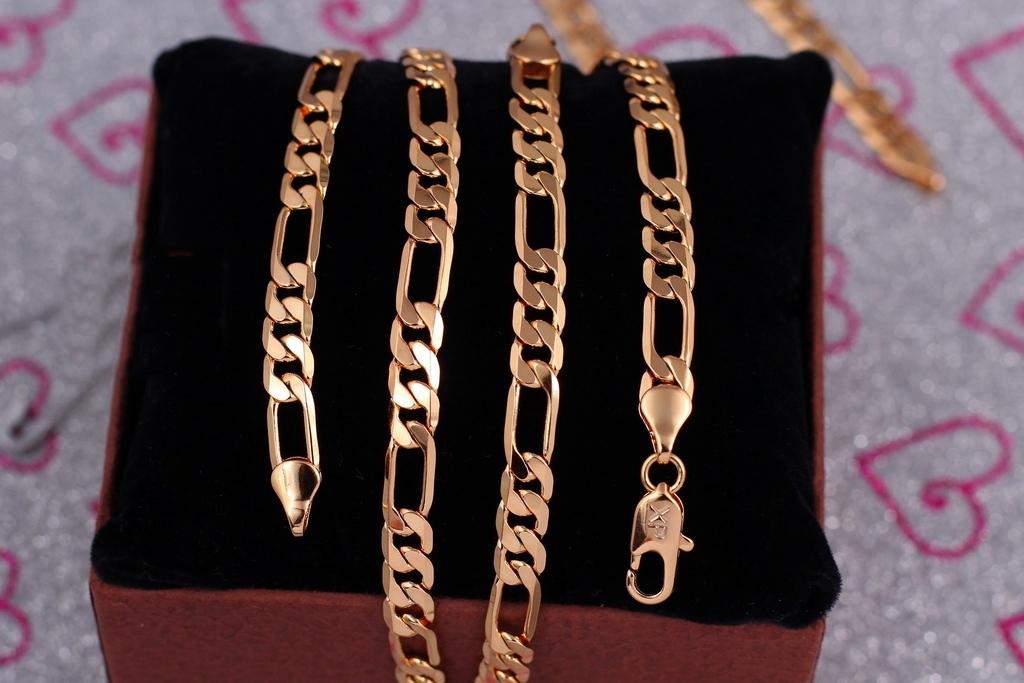 Цепочка Xuping Jewelry фигаро 60 см 6 мм Золотистый (29704641)