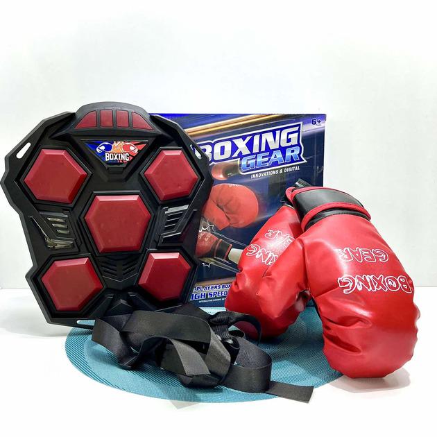 Боксерский набор с перчатками 2шт. 22 см Черно-красный (MR 1247)
