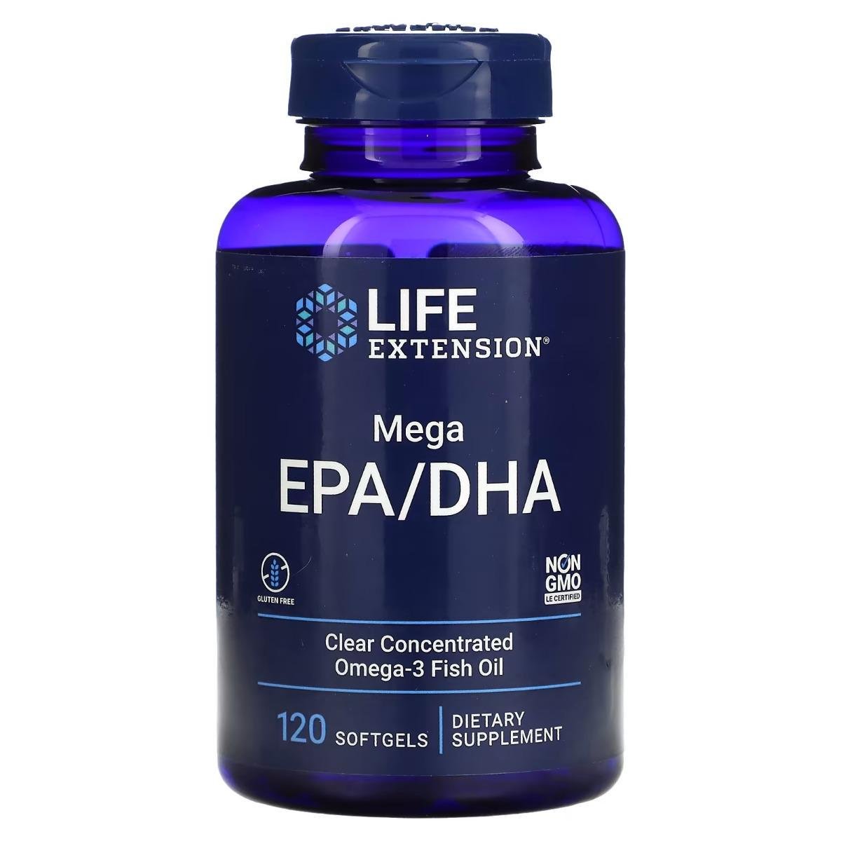Омега-3 Life Extension ЭПК/ДГК Mega EPA/DHA 120 гелевых капс. (7258)