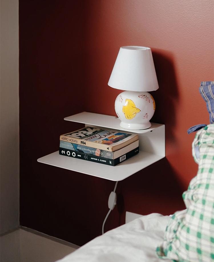 Полка-тумба прикроватная металлическая NC Home Pardal Белый (110422)