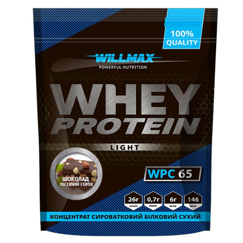 Протеин сывороточный Willmax Whey Protein Light 65% 1 кг Шоколад-Лесной орех