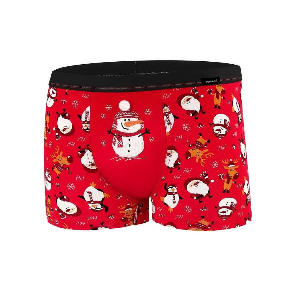 Трусы мужские шорты Cornette S Red (047/65 Merry Ch. Snowman)