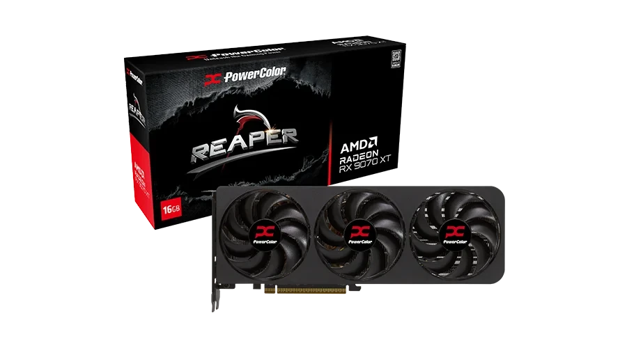 Видеокарта AMD Radeon RX 9070 XT 16GB GDDR6 Reaper PowerColor (RX9070XT 16G-A) Видеокарта AMD Radeon RX 9070 XT 16GB GDDR6 Reaper PowerColor (RX9070XT 16G-A)