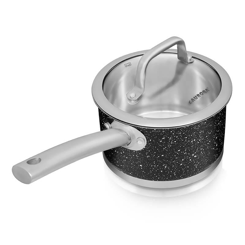 Ківш зі скляною кришкою Aurora16 см 2 л (AU 5590)