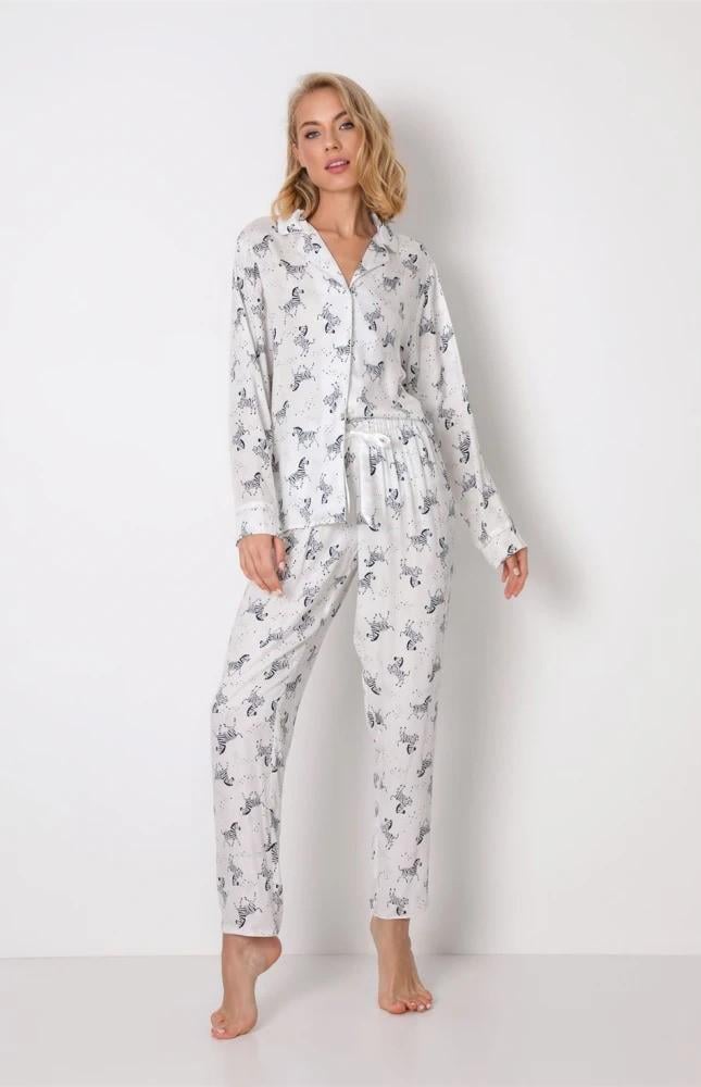 Женская пижама Aruelle XS Белый/принт (Zoe-long)