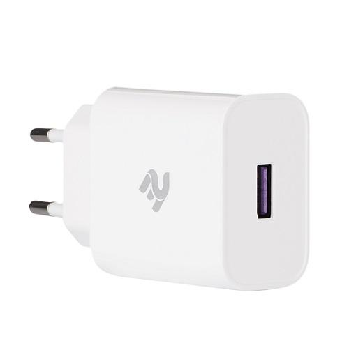 Зарядний пристрій мережевий 2E 2E-WC1USB18 W- W 18 Вт 1хUSB-A QC Білий (584180) - фото 3