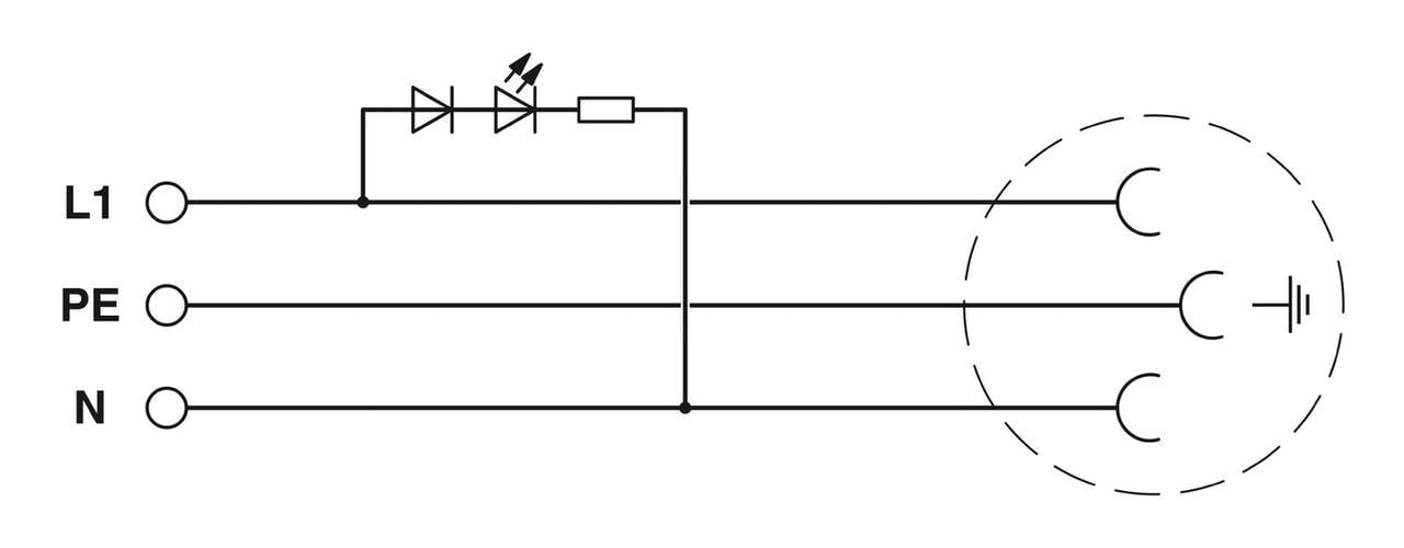 Розетка гвинтова Phoenix Contact EO-CF/UT/LED/YE з LED 250 В AC 16A Жовтий (1068028) - фото 3