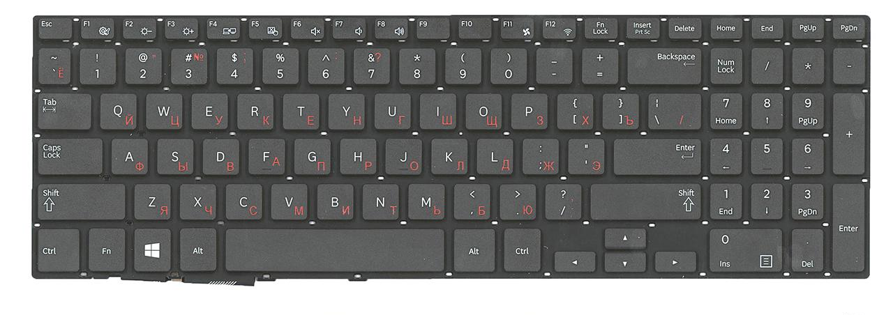Клавиатура для ноутбука Samsung NP370R5E-A03RU матовая (BA59-03621C)