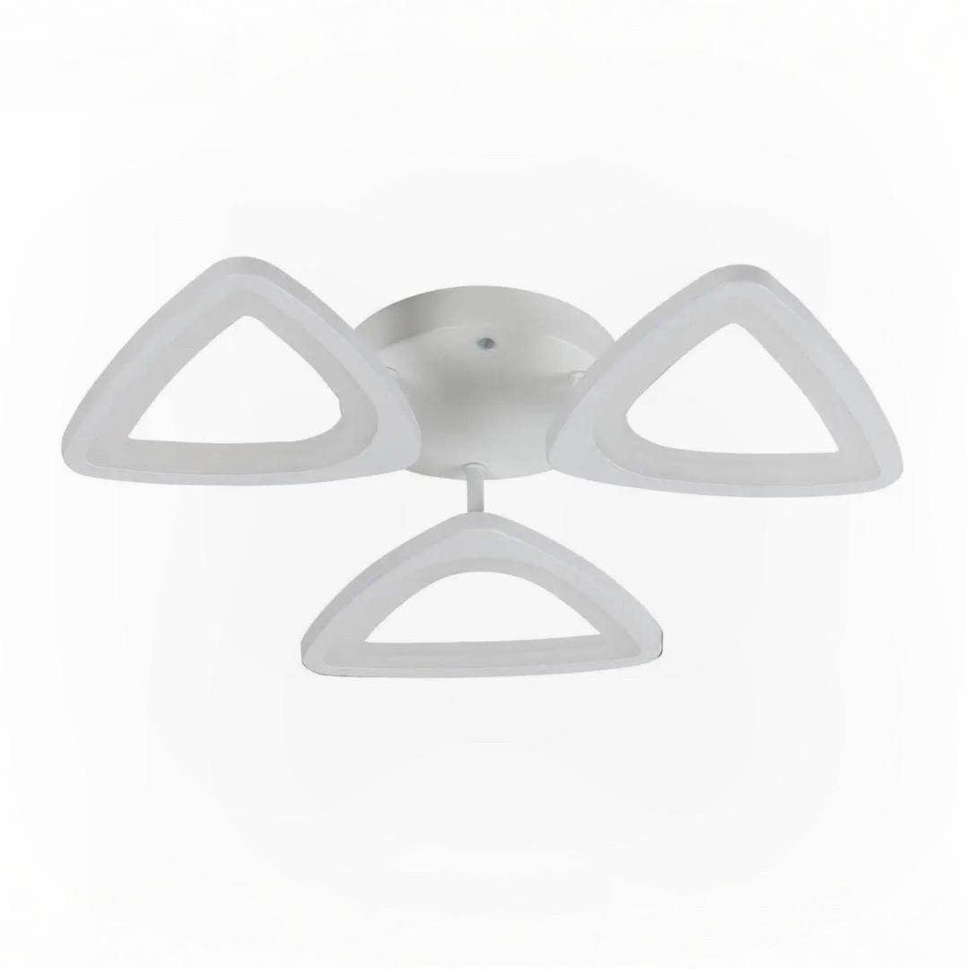 Люстра светодиодная Valeso 60W с пультом с треугольными плафонами 3000-6500K Белый (G 2711/3 WT) - фото 3