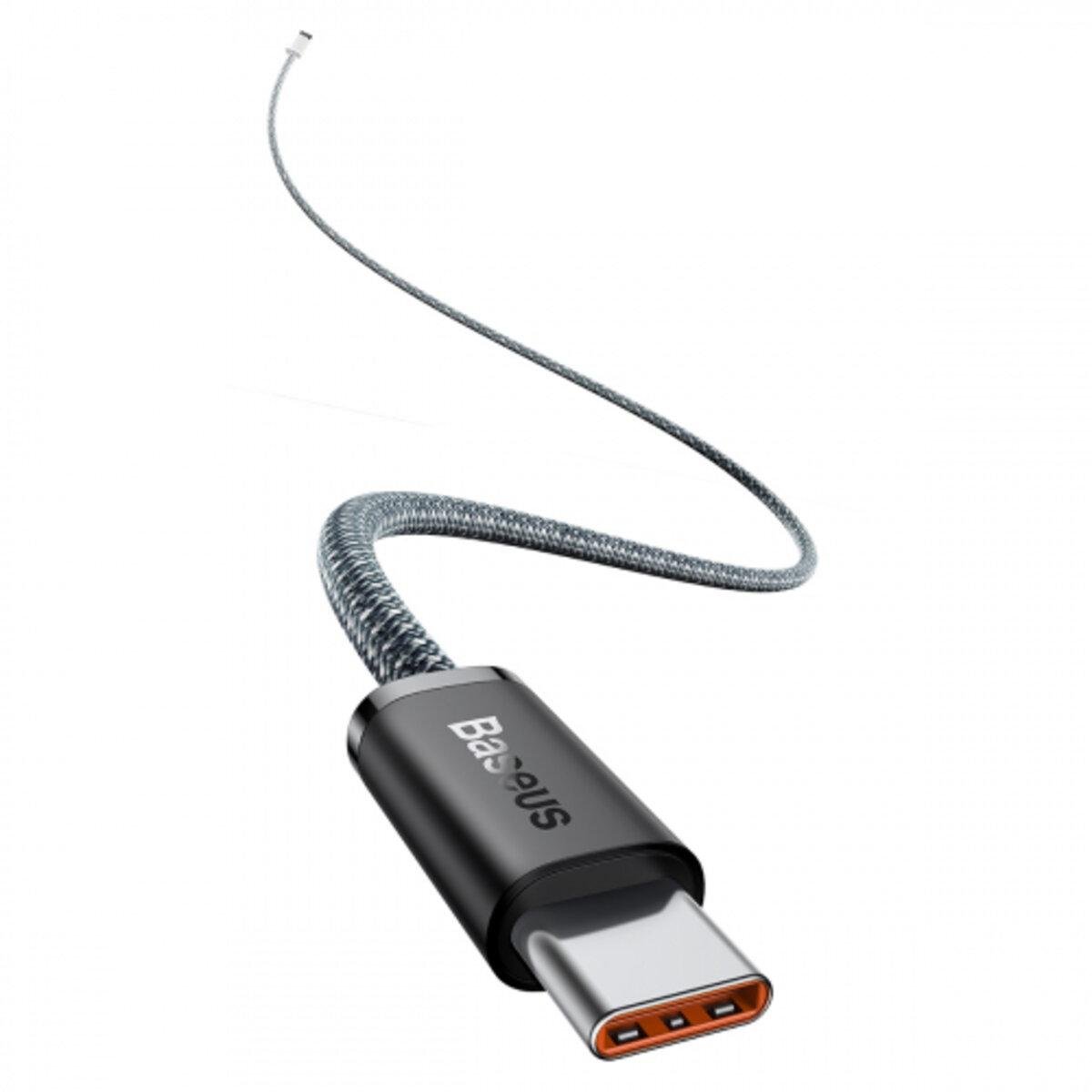 Кабель Baseus Dynamic Series Fast Charging Type-C to Type-C 100W 1 м Slate Grey (CALD000216) - фото 4