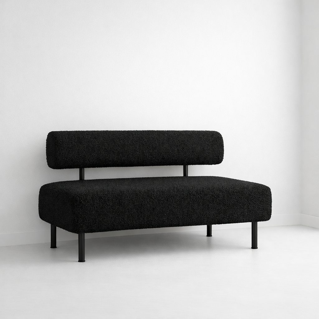 Диван компактний Tobi Sho Люмо 1500х540х750 мм букле Alpaca Чорний/99