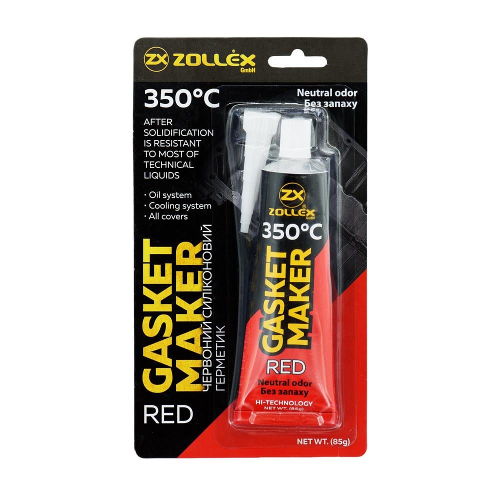 Герметик прокладка Zollex Red Gasket Maker Premium + 350 ° C 85 г Червоний (25776)