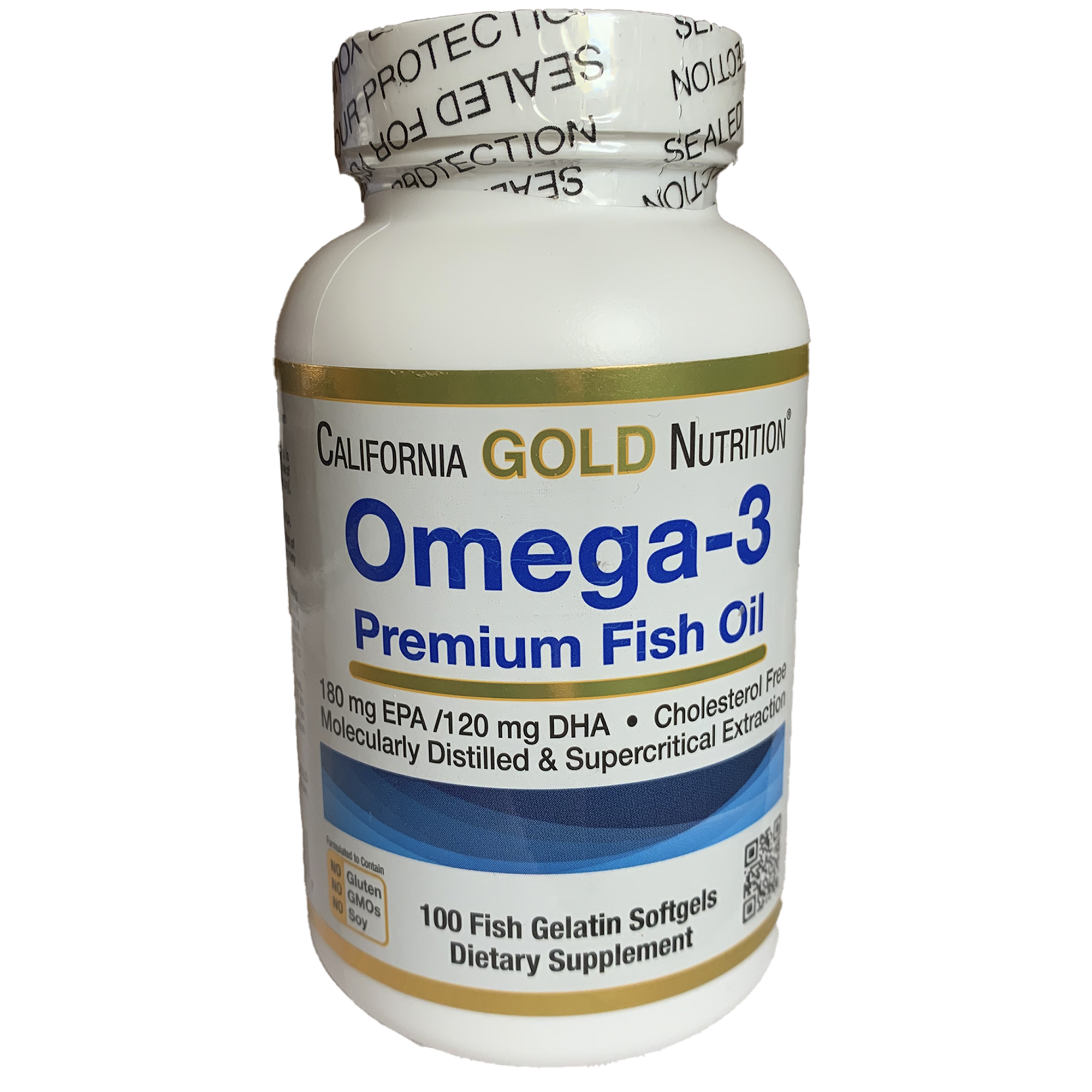 Омега-3 California Gold Nutrition Premium Fish Oil 100 желатиновых капсул