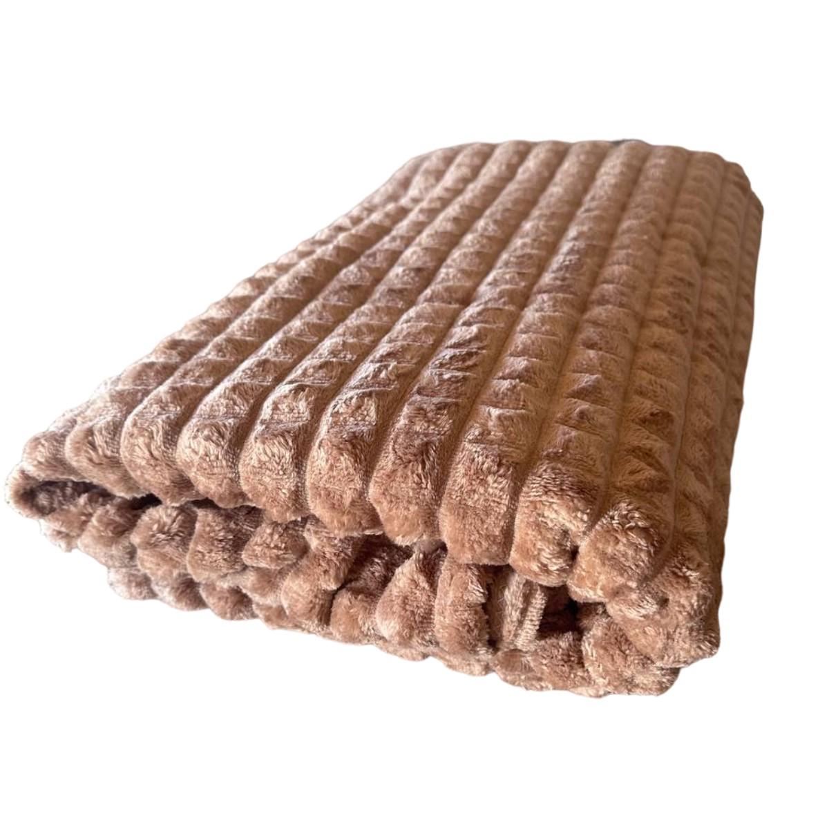 Плед Koloco Крокодил євро 200х230 см Світло-коричневий (39853) - фото 1 Плед Koloco Крокодил євро 200х230 см Світло-коричневий (39853) - фото 1