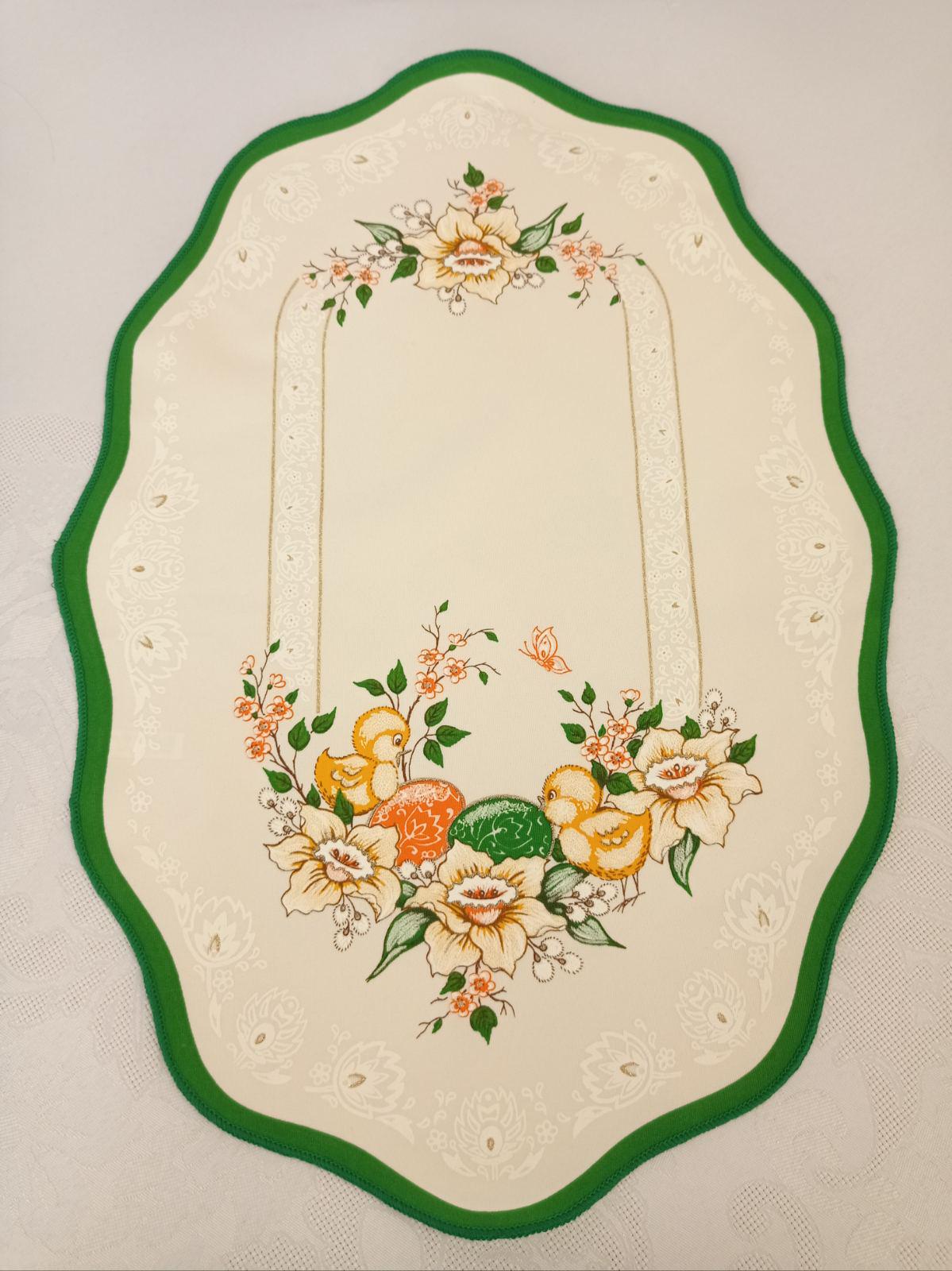 Салфетка пасхальная Print Easter Eggs 35x45 см Green Cream (CN14587)