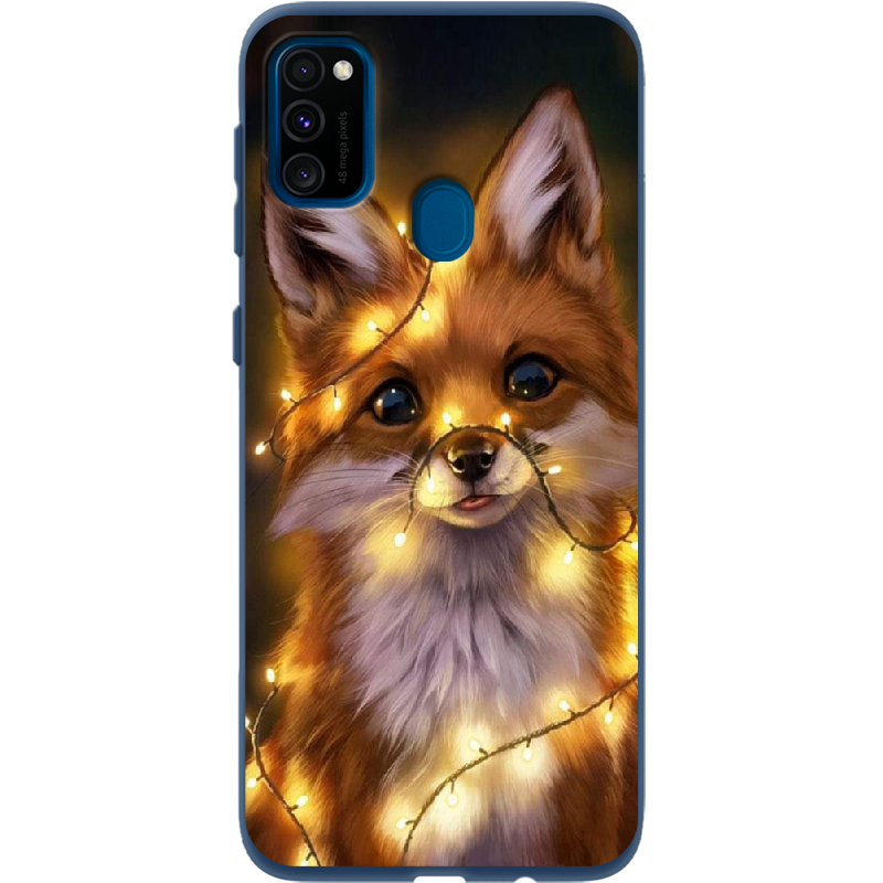 Чохол Boxface Samsung M307 Galaxy M30s Різдвяна Лисичка Синій силікон (38209-up2399-41816)