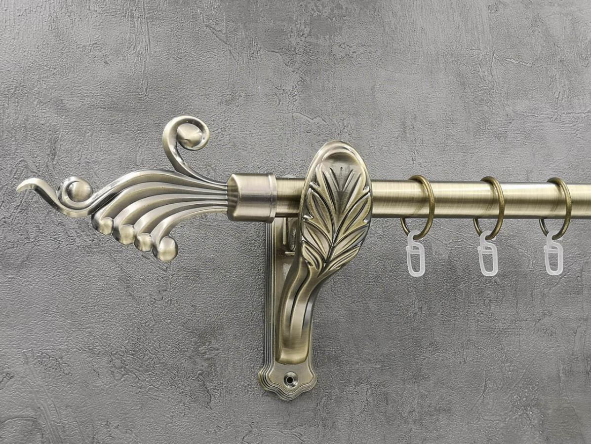 Карниз Quadrum Венус гладкая штанга одинарный ретро 25 мм 200 см Антик (262042661)