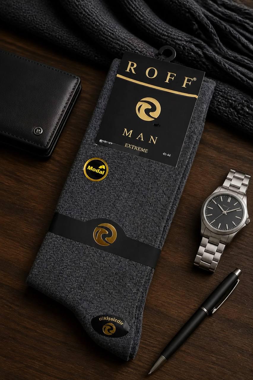 Шкарпетки чоловічі демісезонні високі Roff Extreme модал р. 41-44 Сірий (15146)