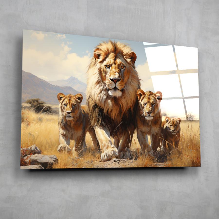 Картина на стекле NovellaPrint Сила львов 60х40 см (512.1)