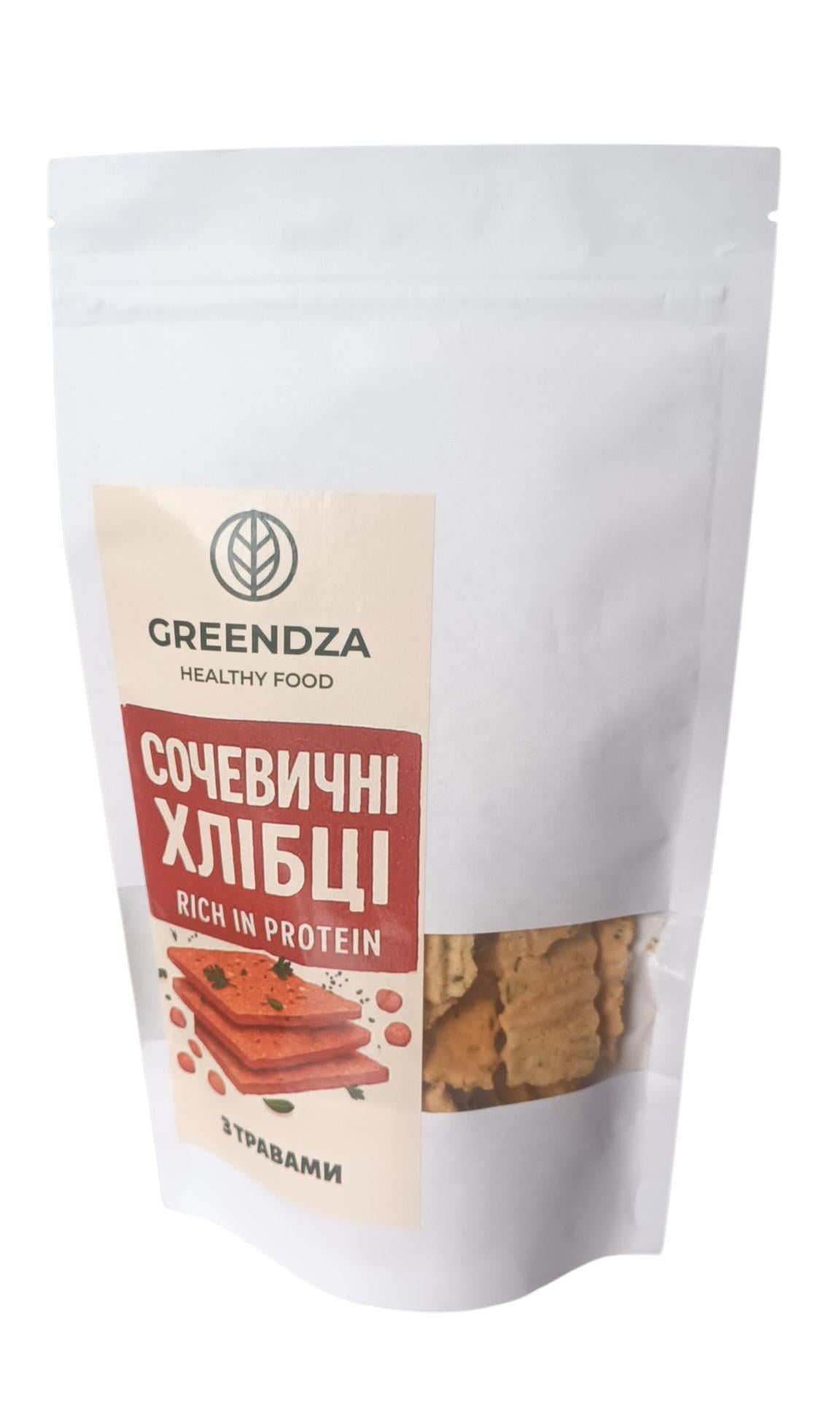 Сочевичні хлібці з травами ТМ Greendza 100 г (1303)
