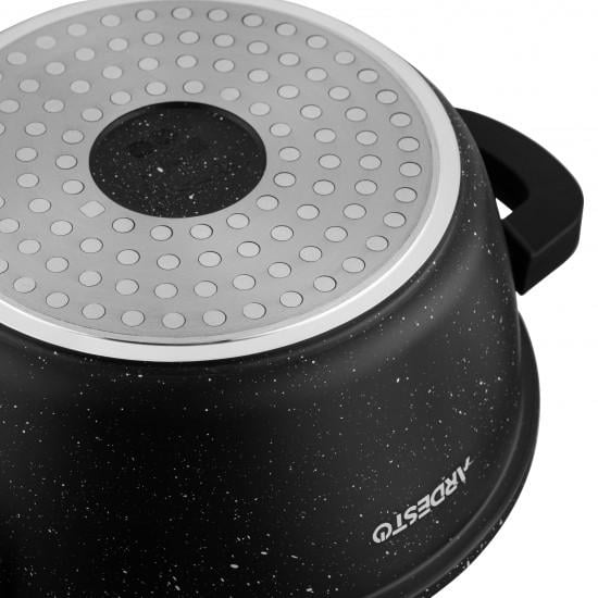Каструля з кришкою Ardesto Gemini Anzio 1,8 л алюміній Чорний (AR2418GE) - фото 3