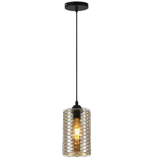 Подвесной светильник Valeso с круглым стеклянным плафоном Е27 IP20 Черный/Золотой (V-XA3001/1Н)