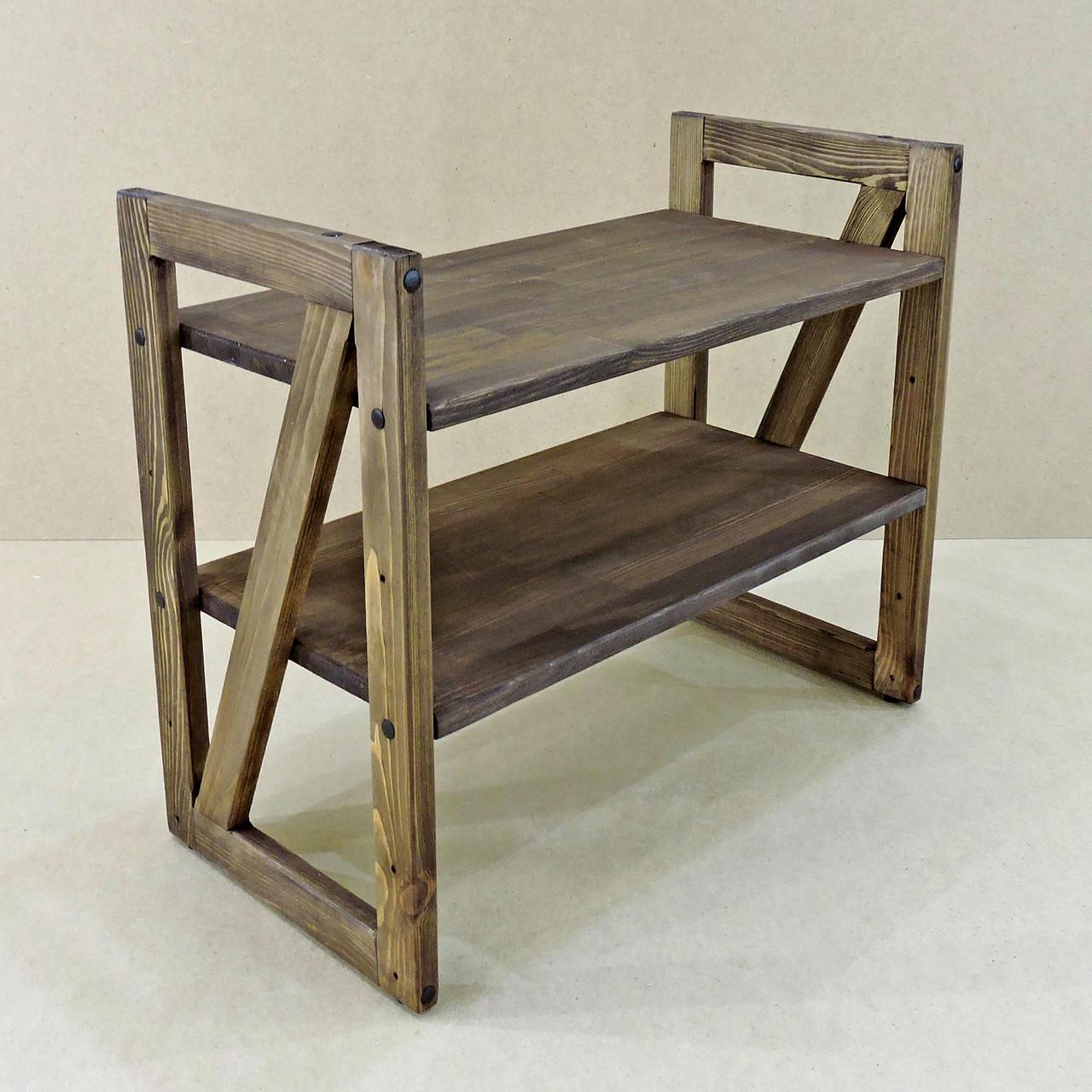 Этажерка разборная из дерева Оксфорд 60х50 см Капучино (МЕБ-0011409)