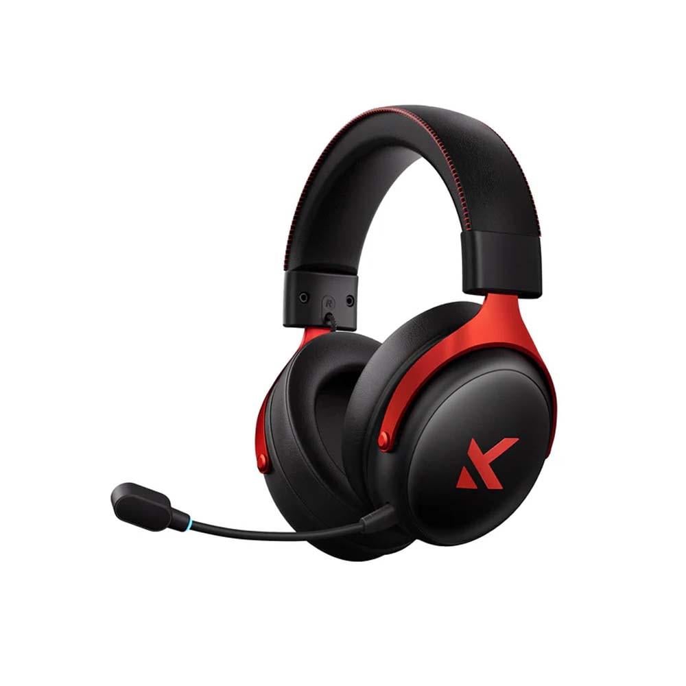 Наушники игровые беспроводные MChose V9 PRO RGB с ENC-микрофоном Bluetooth 5.4 2,4G USB-C до 65 ч работы Black/Red