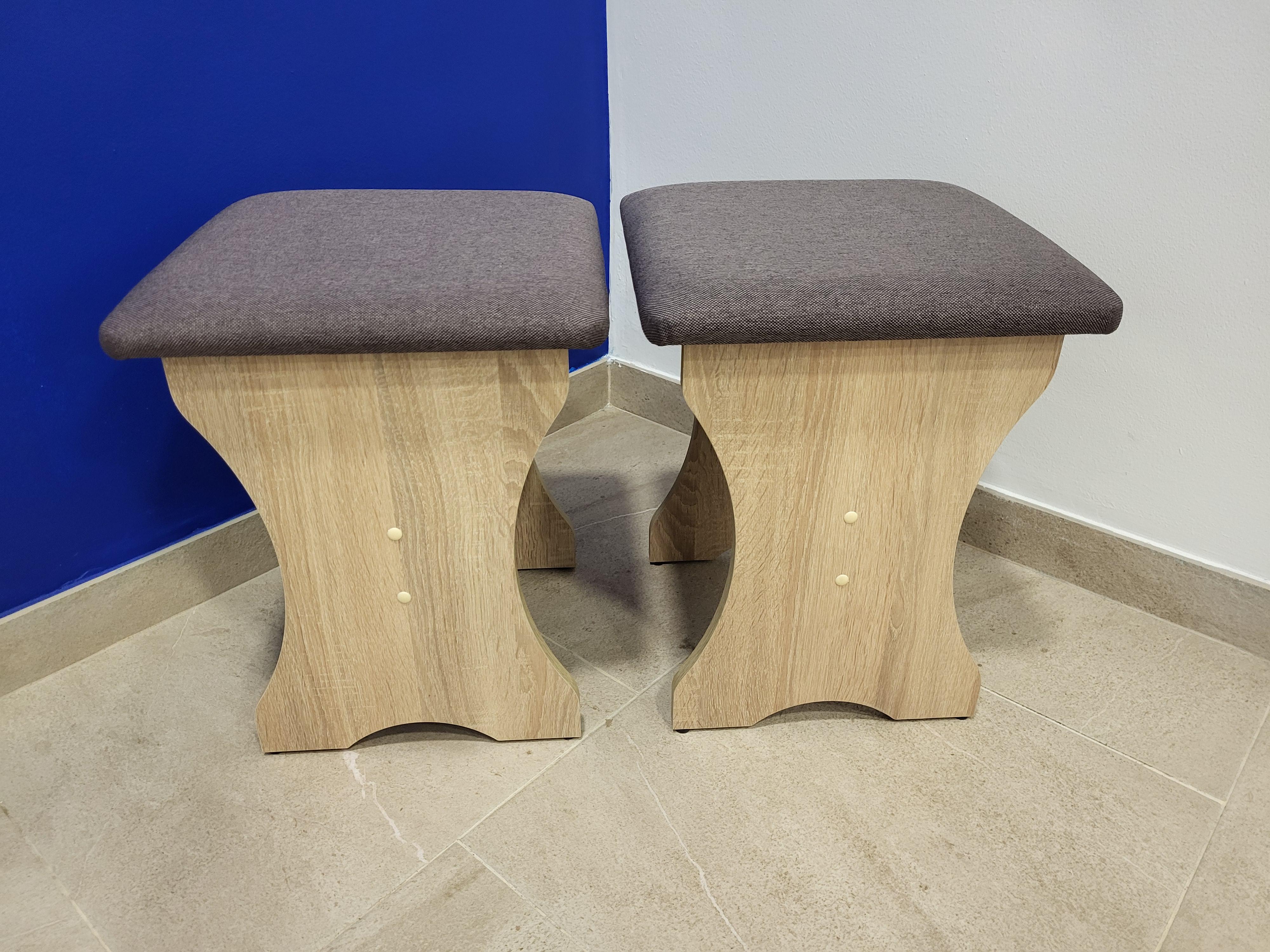 Комплект табуретов Семейный 35х35х44 см 2 шт. Дуб Сонома/Бонус Нова (TT-DS-BN)