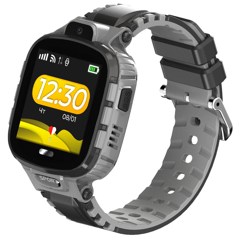 Годинник-телефон дитячий Jetix DF45 з GPS Black (0000012) Годинник-телефон дитячий Jetix DF45 з GPS Black (0000012)