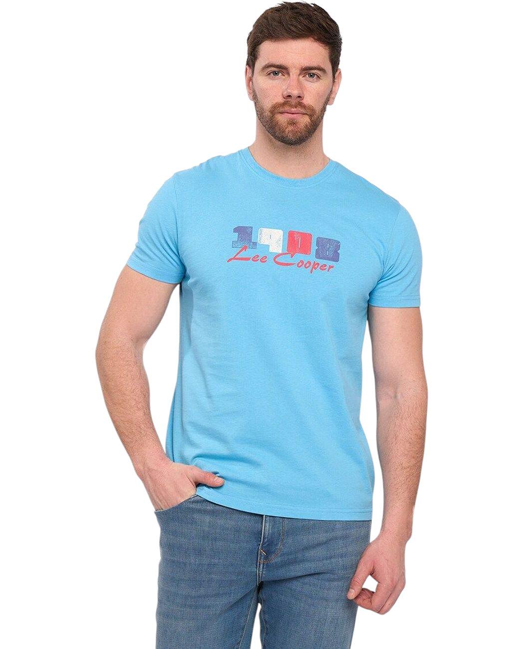 Футболка мужская Lee Cooper 10196443.E83 XXL Голубой (5942723032751)