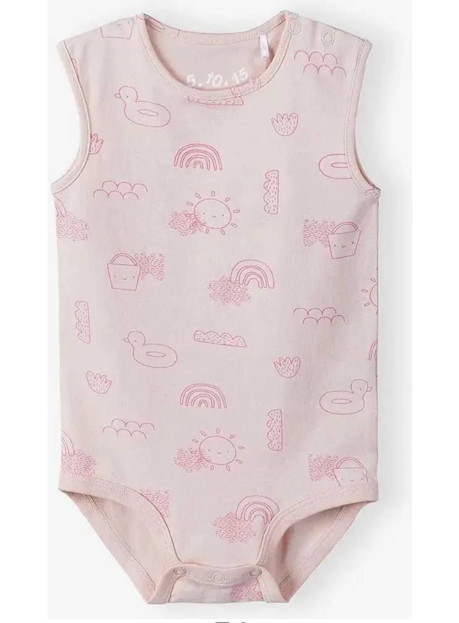 Боді дитяче без рукавів 5.10.15 56 см Рожевий (6T4232) Боді дитяче без рукавів 5.10.15 56 см Рожевий (6T4232)