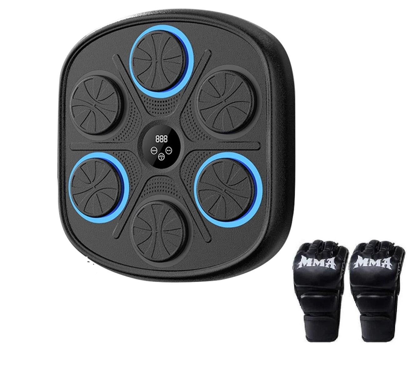 Боксерский музыкальный интеллектуальный тренажер с LED подсветкой, Bluetooth 40х44х7 см