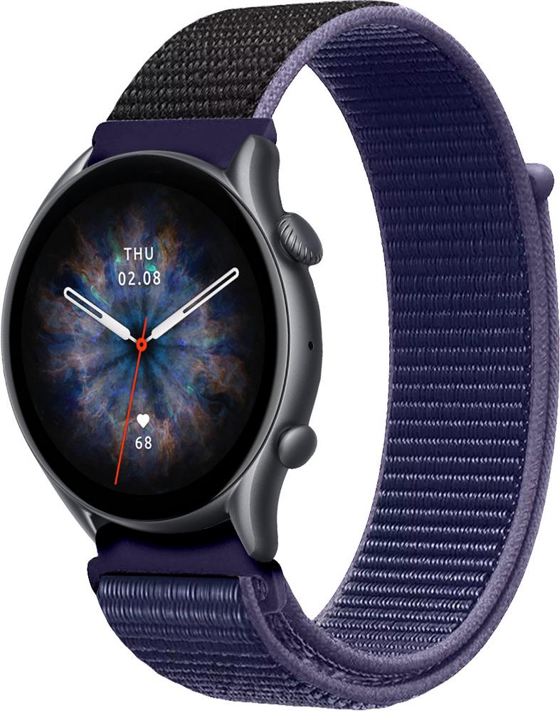Ремінець нейлоновий Sport Loop для Amazfit GTR 3 Midnight Blue (17277-4D) Ремінець нейлоновий Sport Loop для Amazfit GTR 3 Midnight Blue (17277-4D)