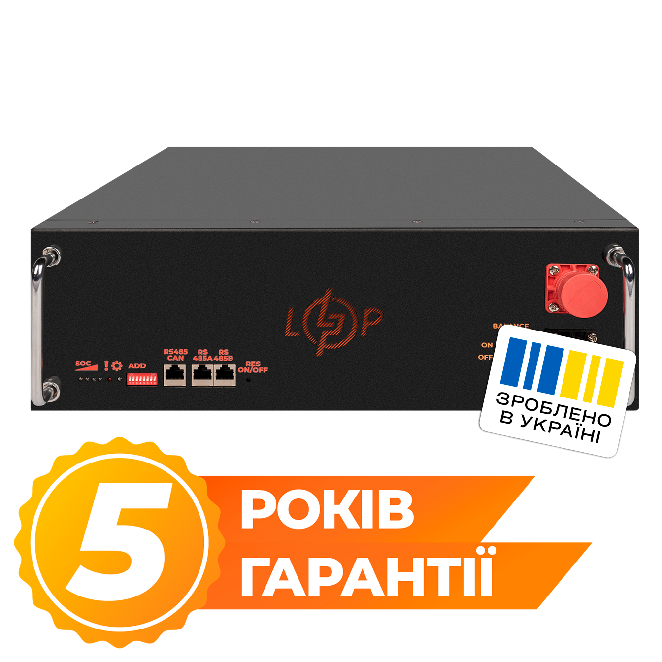 Акумулятор LP LiFePO4 51,2V-100 Ah 5120Wh BMS SP 100A/50А RM RS485/CAN LCD BL - фото 2 Акумулятор LP LiFePO4 51,2V-100 Ah 5120Wh BMS SP 100A/50А RM RS485/CAN LCD BL - фото 2