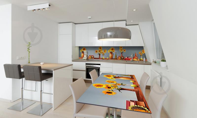 Наклейка виниловая на стол Zatarga «Подсолнухи в кувшинах» 650х1200 мм Z180409/1st