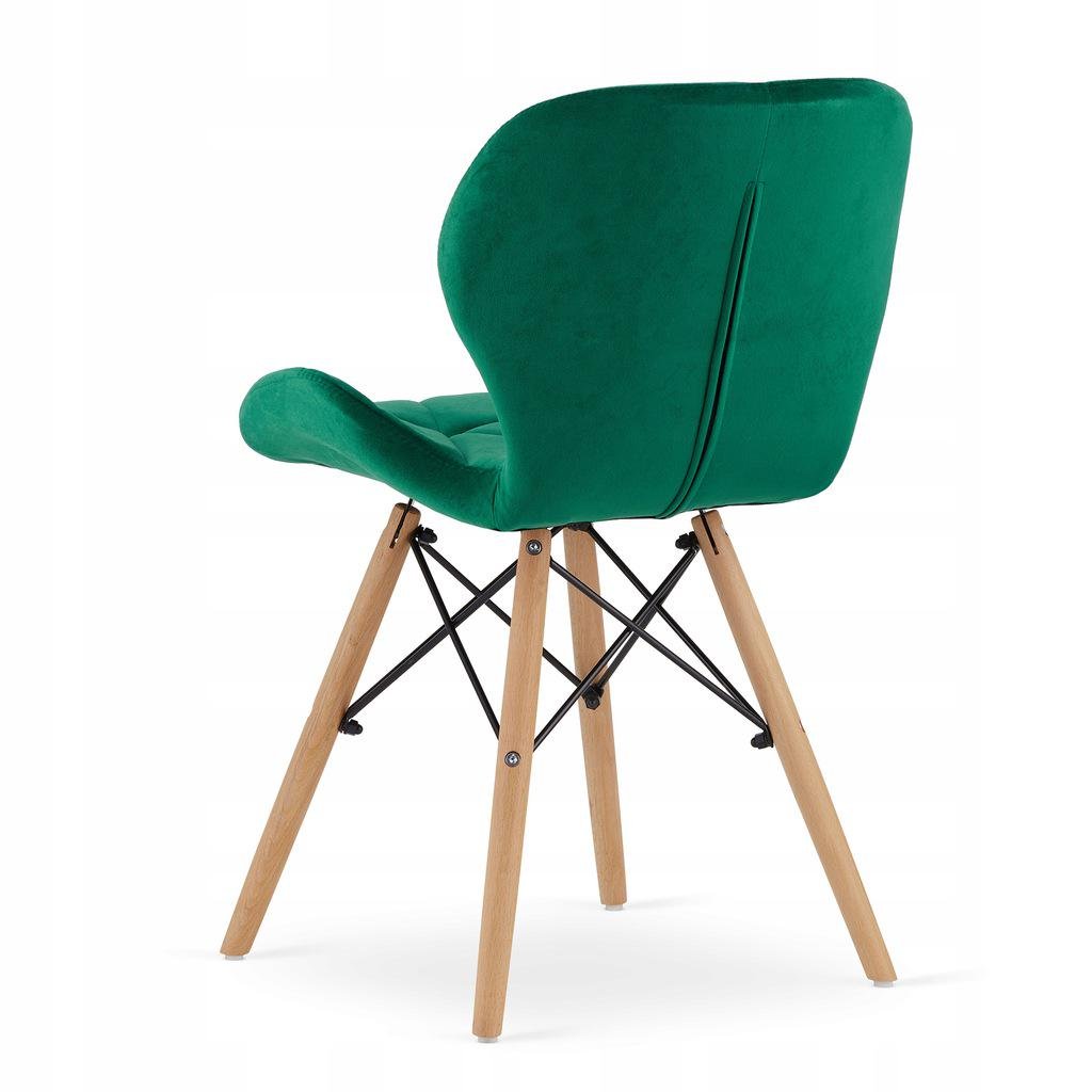 Комплект меблів JUMI Scandinavian Velvet стіл і стільці Green-4 - фото 3