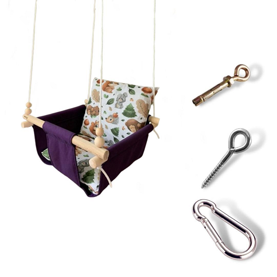 Детская качеля Infancy Лесные Фиолетовый (9673188)