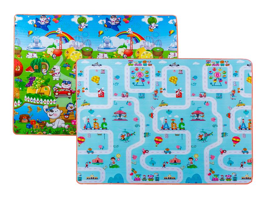 Термокилимок дитячий двосторонній Веселка 5/Дороги 76 200x180x1 см (1724996456)
