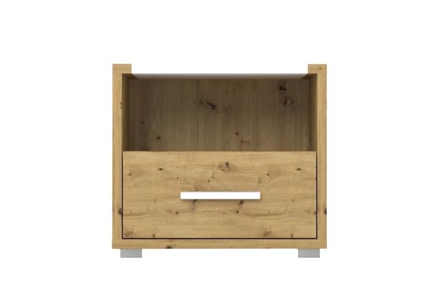 Тумба прикроватная Гербор Рутения KOM1S Дуб артизан/Нимфея альба (GRB-1358)