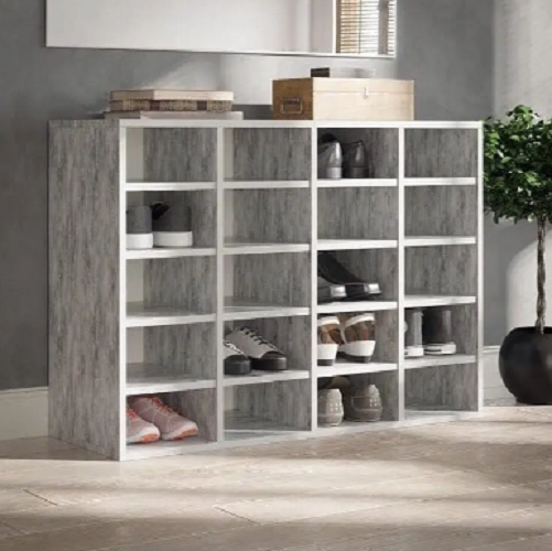 Етажерка для взуття на двадцять комірок Бетон (Р12а)