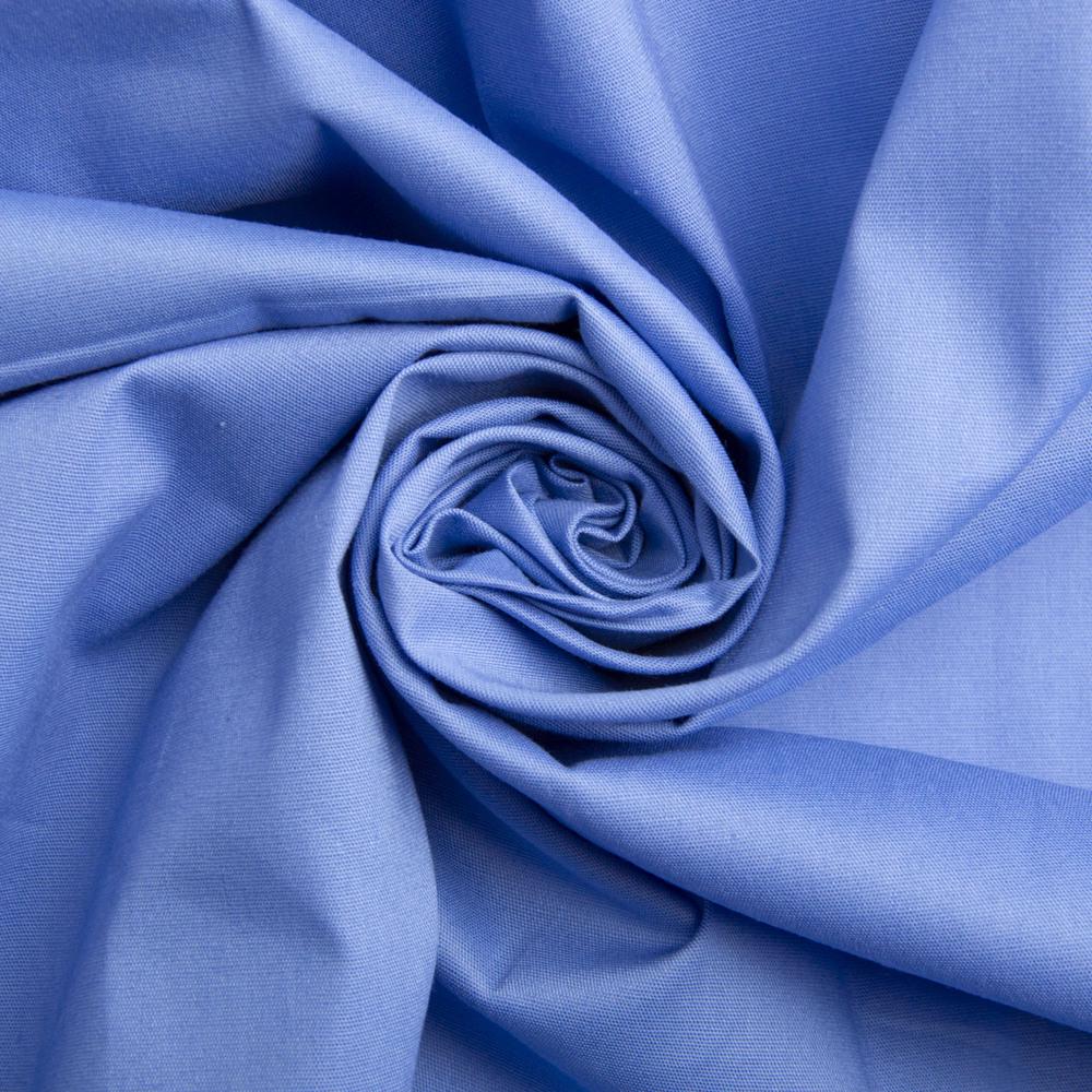 Ткань поплин хлопок 124 гр/м2 т/блакитна