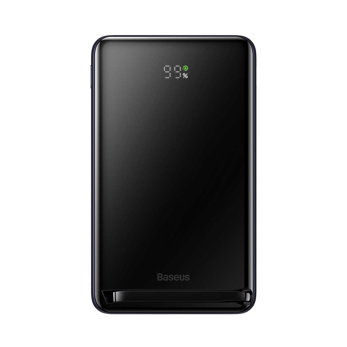 Повербанк BASEUS Magnetic Bracket Wireless Fast Charge 20W 10000 mAh Black (PPCX000003) - фото 2