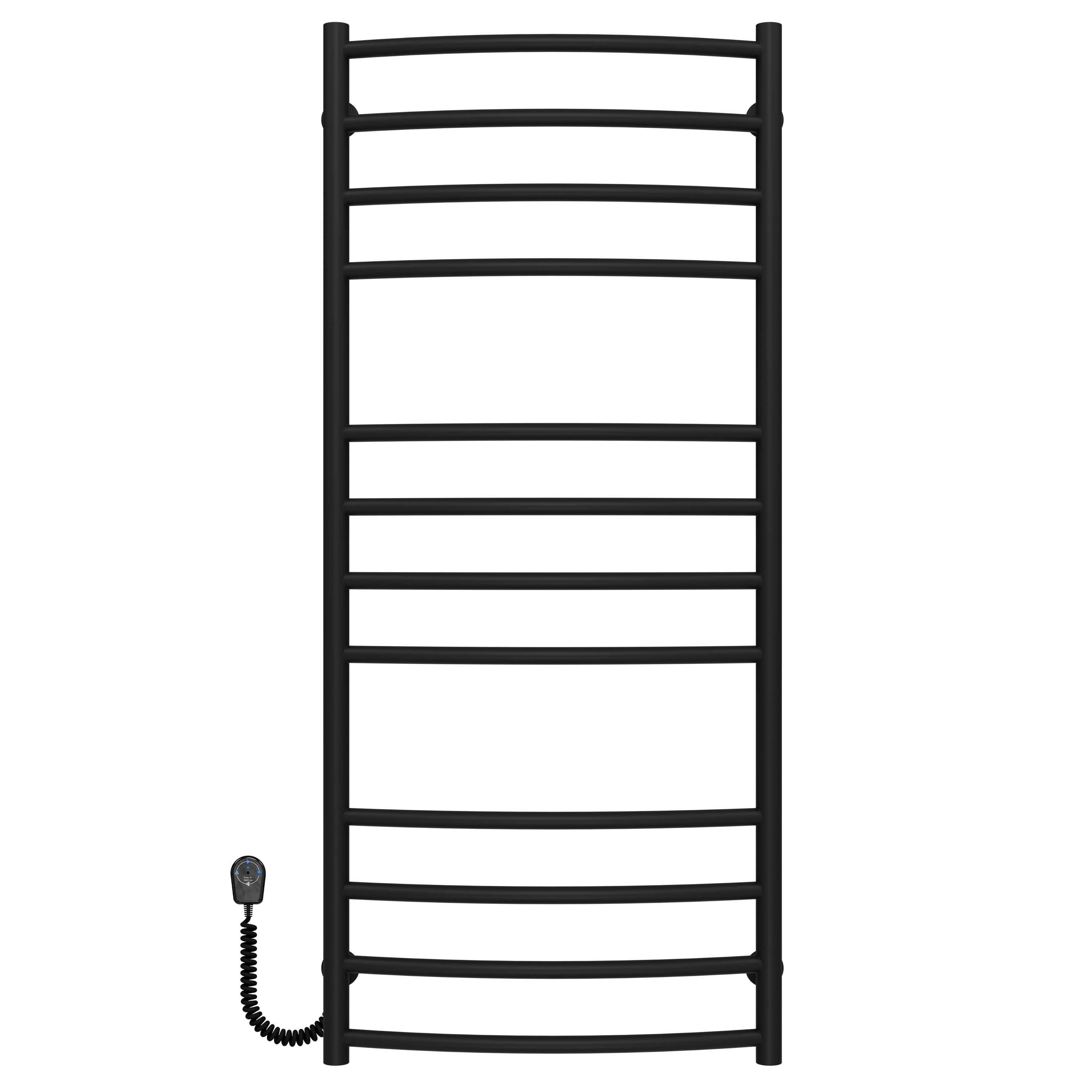 Полотенцесушитель электрический Deffi Классик Элит П12 EF16 левое подключение нержавеющая сталь 400х1200 мм Черный (C.KE.120.40.12.EBL5)